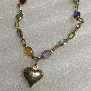 Gold Heart Multicolor Bracelet